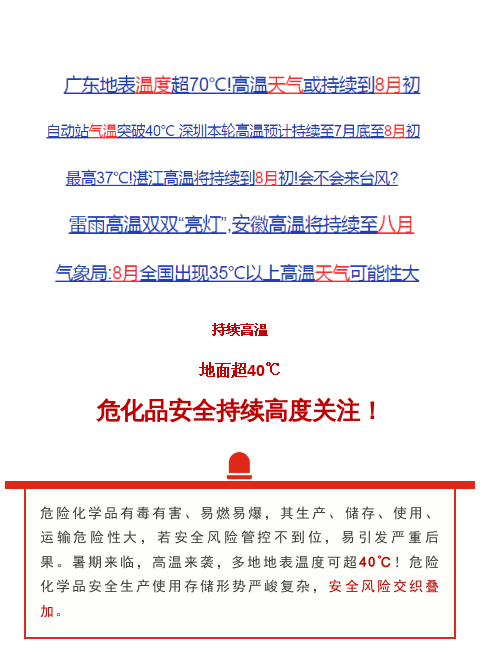 【凯发真人的解决方案】40℃继续！危化品安全一刻不敢松懈！(图1)